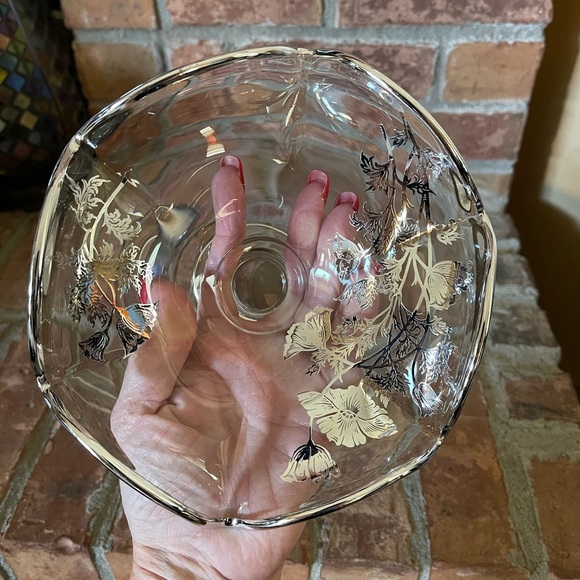 Vtg Silver City Flanders Pedestal Sterling Overlay Pedestal Bowl - Picture 5 of 7